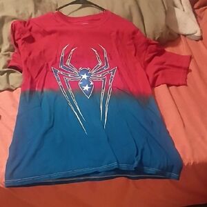 Spider Marvel XL Graphic Kids Shirt - Red and Blue